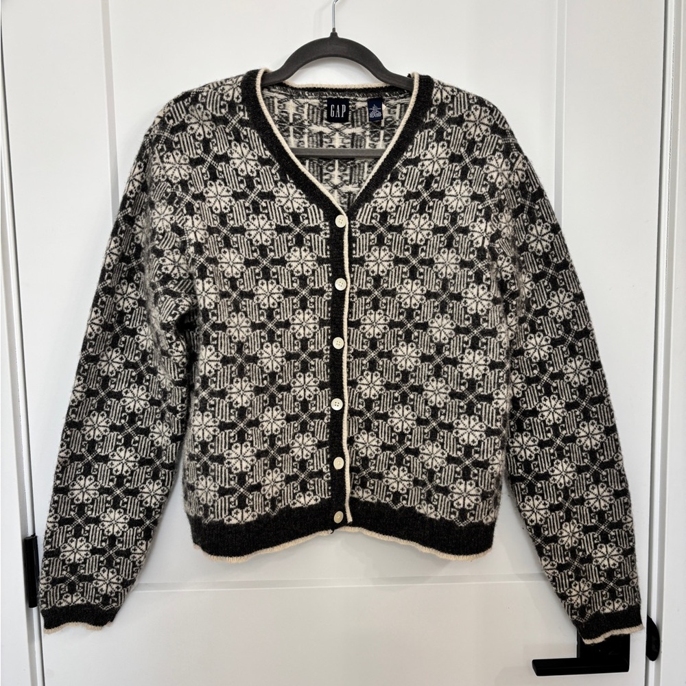 Vintage Gap Wool Sweater - Gray and Cream